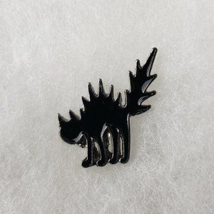 3/10$ NWOT angry scary black cat enamel pin